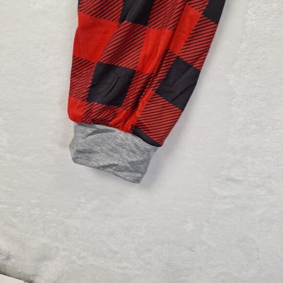Red and Black Plaid Printed Lounge Sleep Pants - Size S - Picture 3 of 5